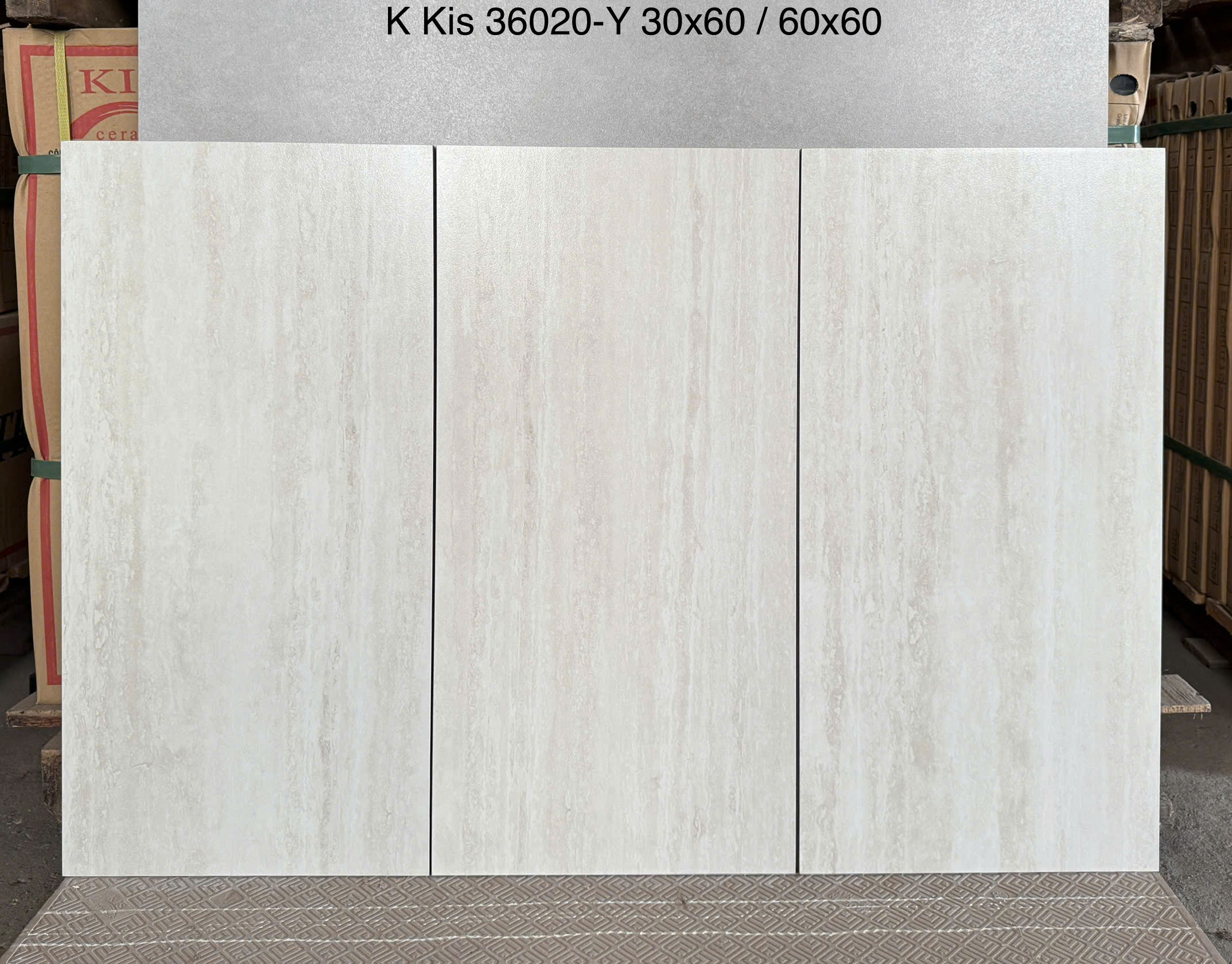 Gạch KIS 36KHT20B 30x60 Vân Travertine Kem Be - Ảnh 3