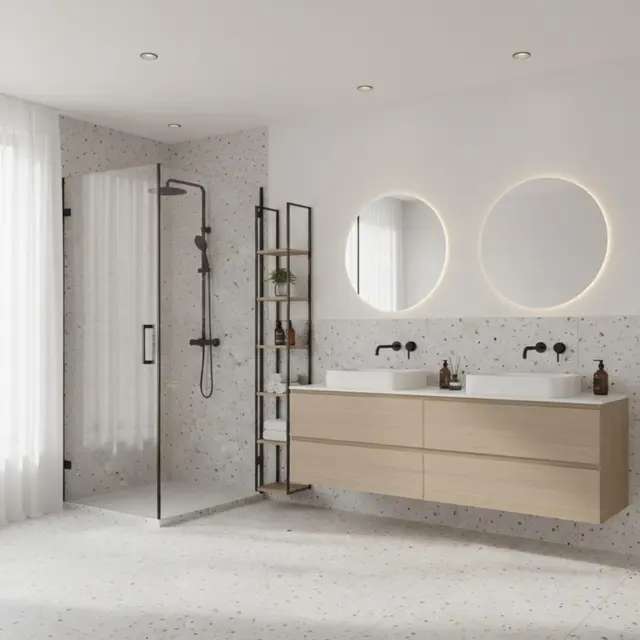Gạch lát nền Việt Nam Ý Mỹ Terrazzo P65077H - Ảnh 3