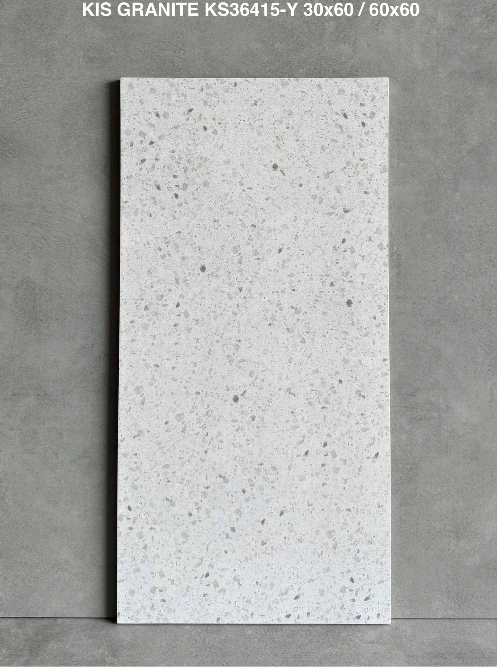 Gạch Terrazzo KIS KS36415 60x60 Màu Kem Trắng Mờ