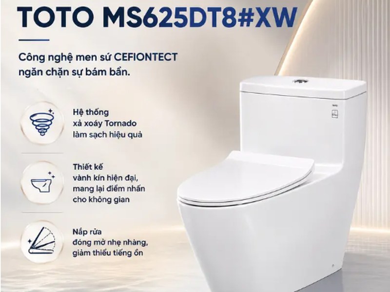 Bồn cầu 1 khối WP-1830 (WP1830) nắp êm dòng Milano - Ảnh 2