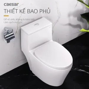 Alternative view of Bồn Cầu 1 Khối Caesar C1356 (CD1356) Trắng Thân Dài
