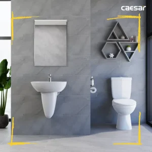 Alternative view of Bồn Cầu 2 Khối Caesar CD1325 Trắng Thân Dài